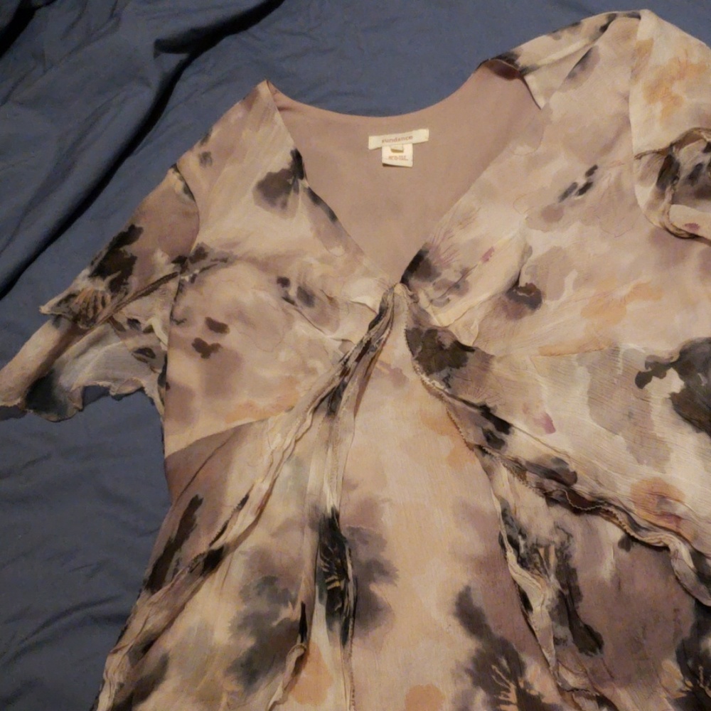 Silk short sleeve top